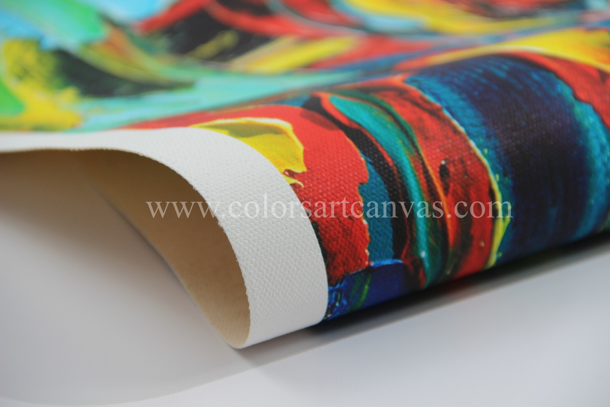 Close-up texture of 100 percent cotton printable canvas