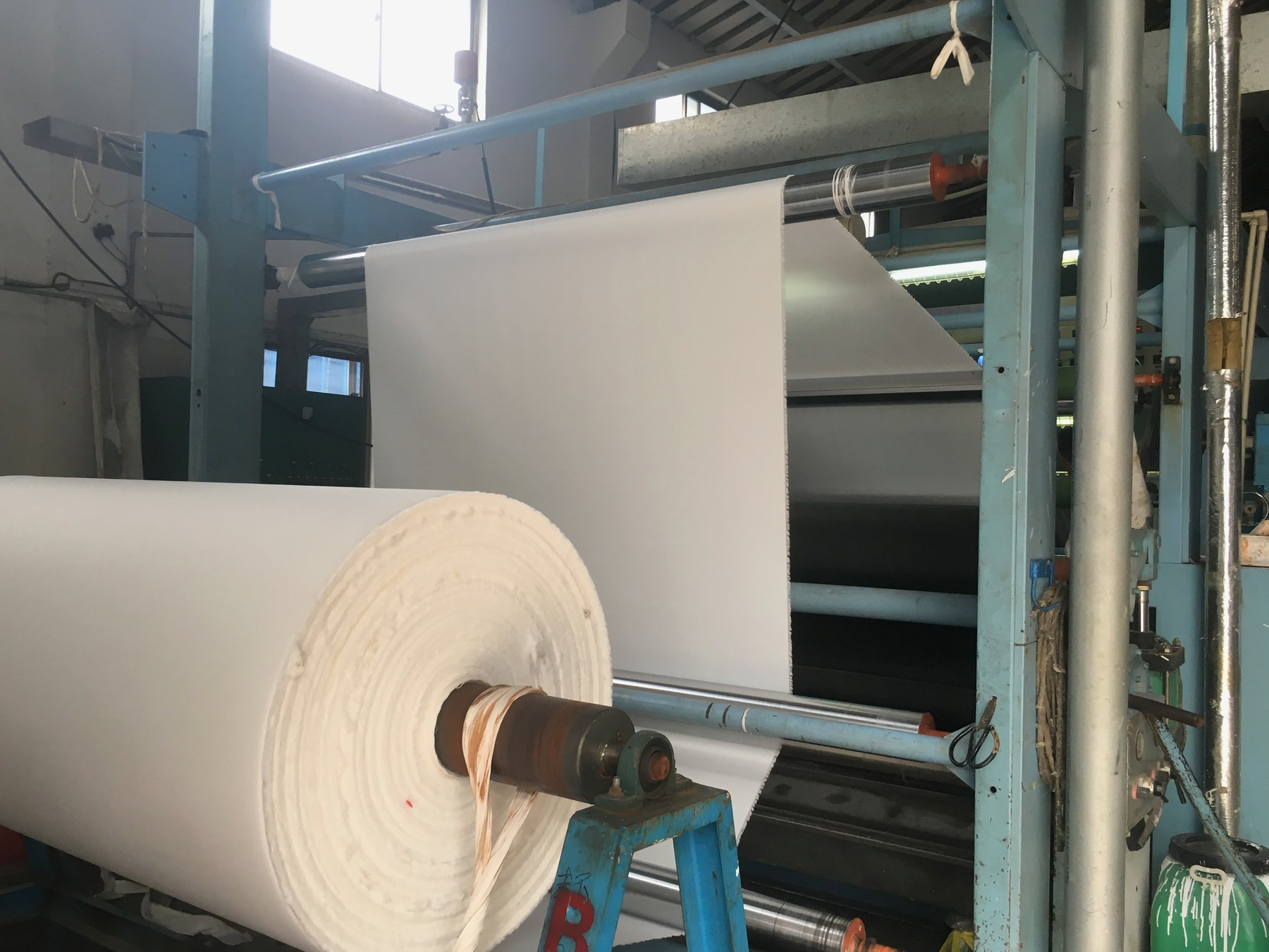 Inkjet printable canvas coating production process at Colors Art factory