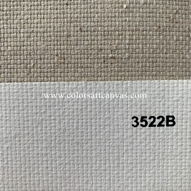 Triple Primed Artist Canvas Roll 2.2m Wide - Coarse Texture, cotton linen canvas , 460gsm， doubIe warp weave