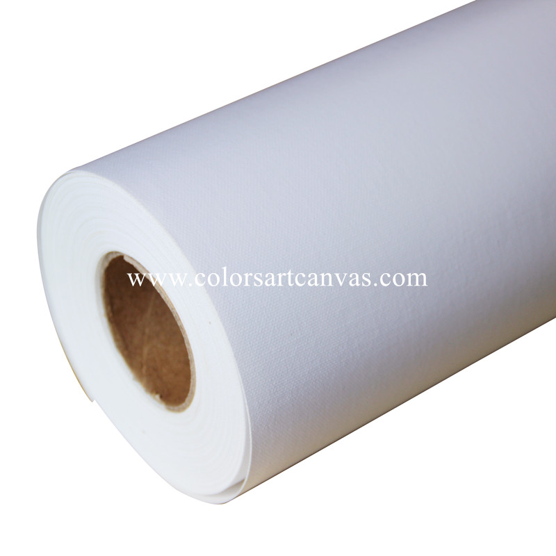 Waterproof Glossy Poly Cotton Canvas Roll For Eco Solvent Printing