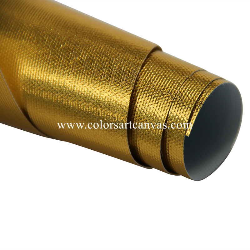 ECO-SOLVENT GLOSSY GOLDEN POLYESTER CANVAS