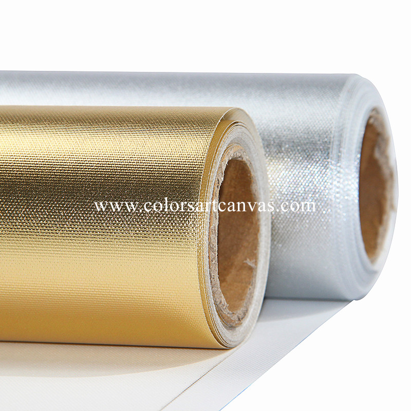 Metallic Gold and Metallic Pearlescent Stretched Canvases