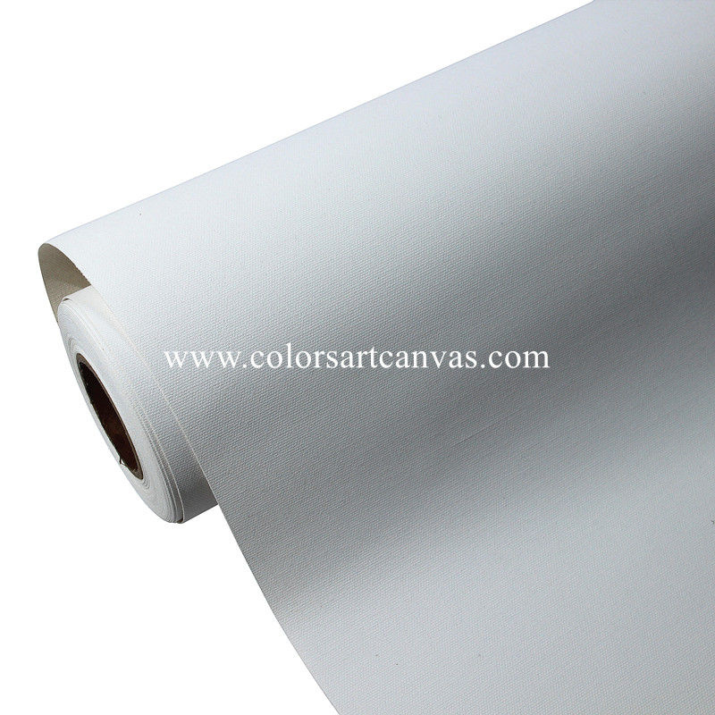 340 G poly/cotton canvas coated for waterbased pigmented inks fast drying water resistant white no cracking good printability