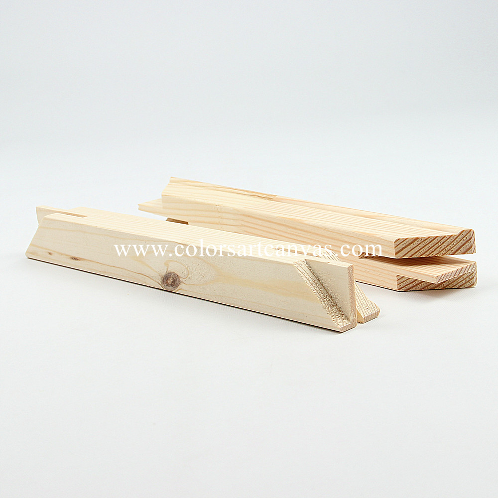 Assembled canvas stretcher frame bar