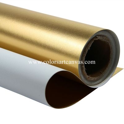 Canvas print shiny metal golden metallic gold