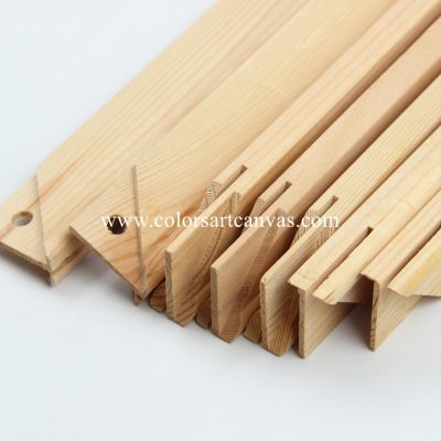 Beveled, tongue & groove, pine wood Stretcher Bars available in Standard 3/4