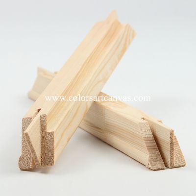 Medium duty pine stretcher bars for gallery-wrapped canvases