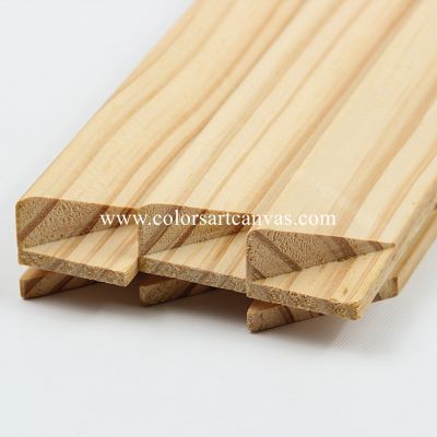 32mm deepth×32mm width beveled shape pine stretcher bars with tongue and groove