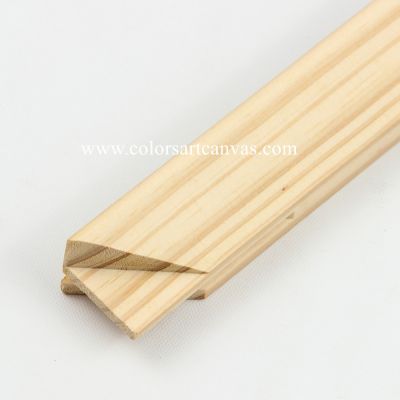 Pine stretcher bars with mitred mortice and tenon with slots for wedges