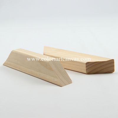 Pine wood stretcher bars mitred corner framed art
