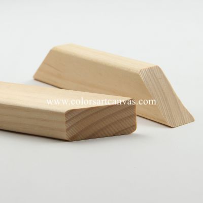 Pine wood stretcher bars with  ladder-shaped corner
