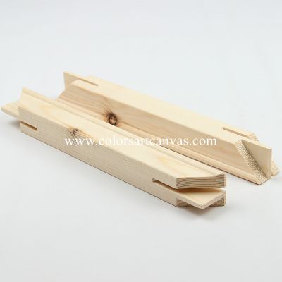 Pre-stretched canvases mounted on pine stretcher bars