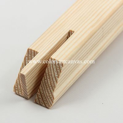 Pre-stretched canvases mounted on pine stretcher bars