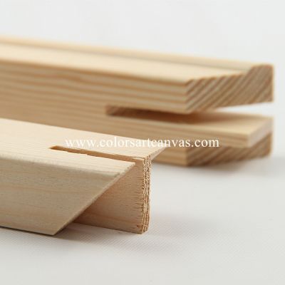 Artist stretched canvases mounted on wooden stretcher bars